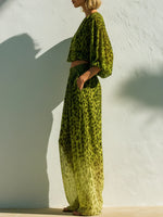 Comfortable Leopard Print Chiffon Top And Pants Two-piece Set