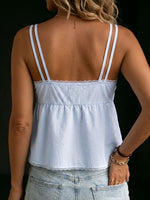 Women's Classic Vertical-stripe V-neck Sleeveless Camisole Top