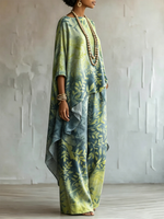 Elegant Artistic Gradient Botanical Print Two-piece Set