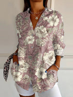 Women's Retro Flowers Casual Shirt