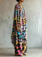 Elegant & Colorful Artistic Animal Print Two-piece Set