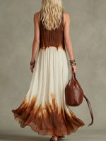 Women's V-neck Sleeveless Ombré Dress