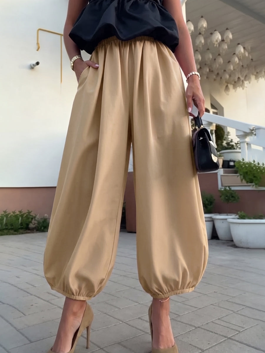 Vintage-style Elegant Balloon Pants