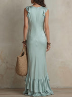 Women's Elegant Ruffled Maxi Dress