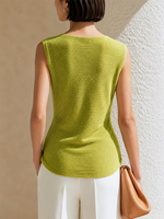 Casual & Elegant Knotted Sleeveless Knit Top