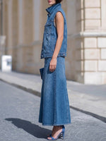 Women's Vintage Workwear Simple Denim Set