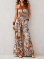 Women's Floral Art Print Casual Stylish Elegant Jumpsuit
