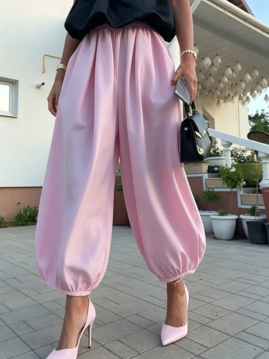 Vintage-style Elegant Balloon Pants