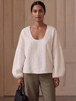 The New Minimalist — Backless Cotton-Linen Shirt