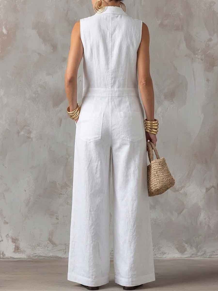 Women's Minimalist Zip-front Utility Jumpsuit