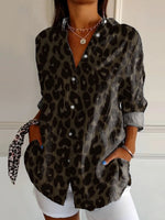 Women's Leopard Print Casual Shirt