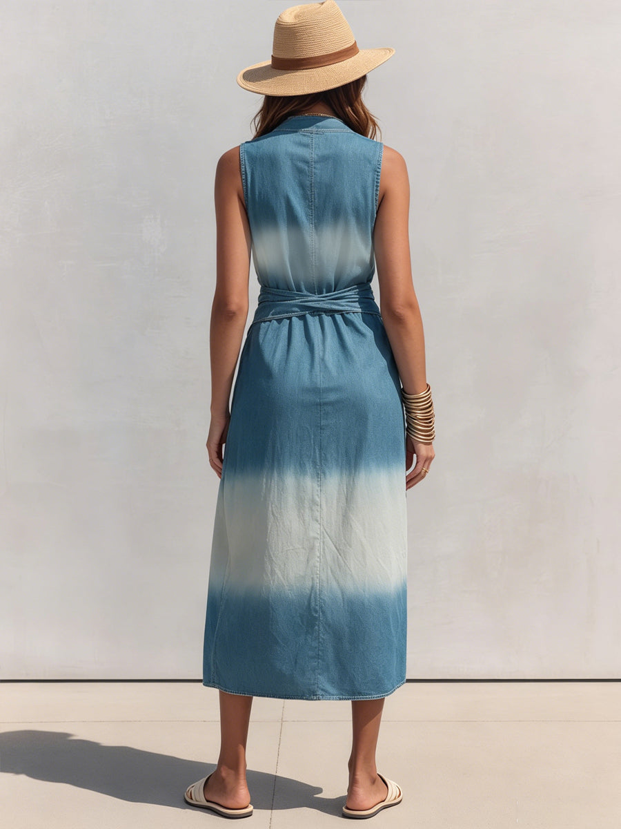 Women's Gradient Waist-cinch Dress